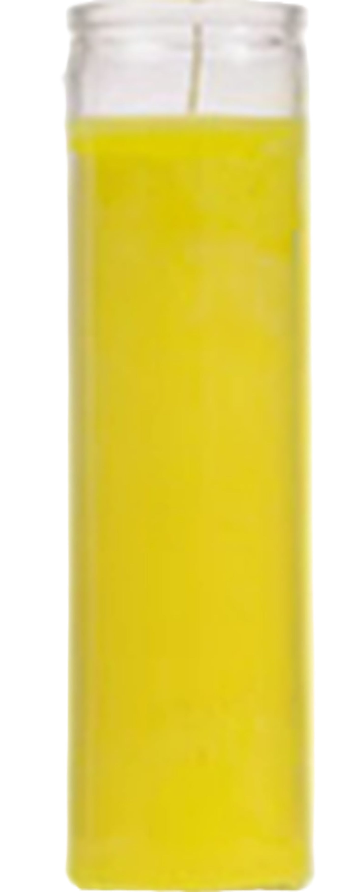 Glass Encased Candle-4 items-23 Colored Prayer Candles-100% Soy Wax- Fragrance Free-Dimensions: 2.33" inches Wide 8"High-Long Burn-Made in the USA