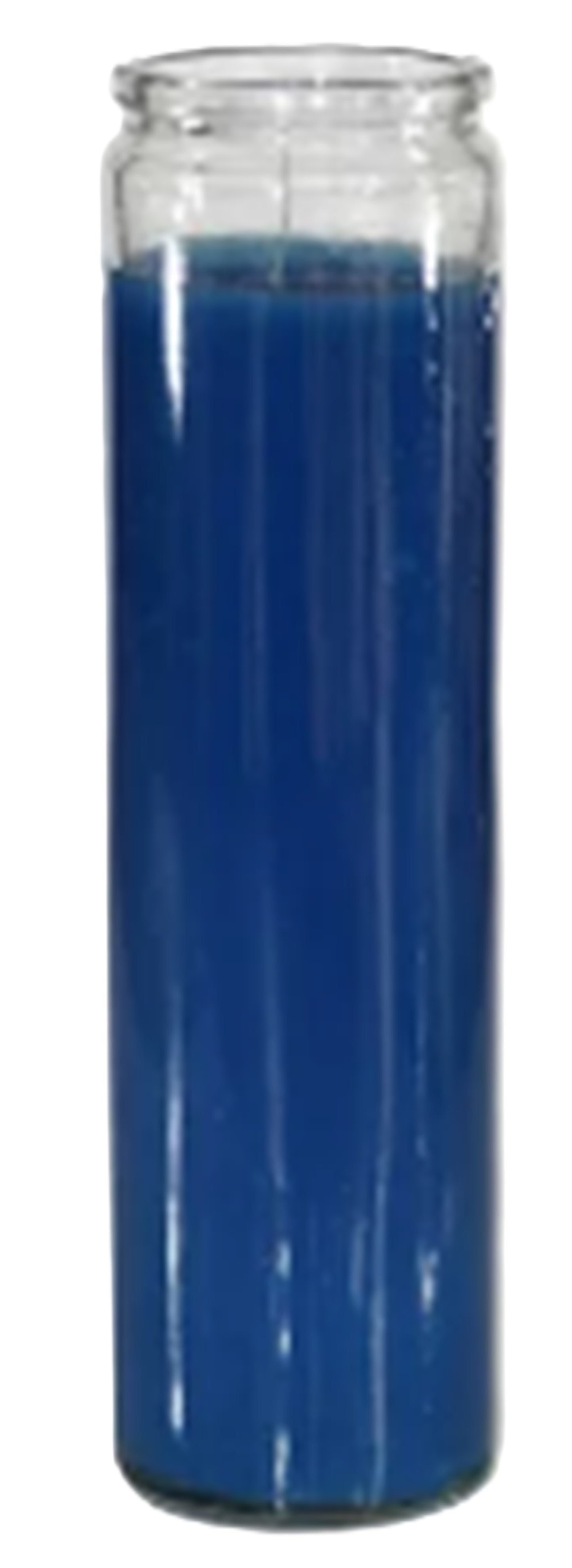 Glass Encased Candle-4 items-23 Colored Prayer Candles-100% Soy Wax- Fragrance Free-Dimensions: 2.33" inches Wide 8"High-Long Burn-Made in the USA