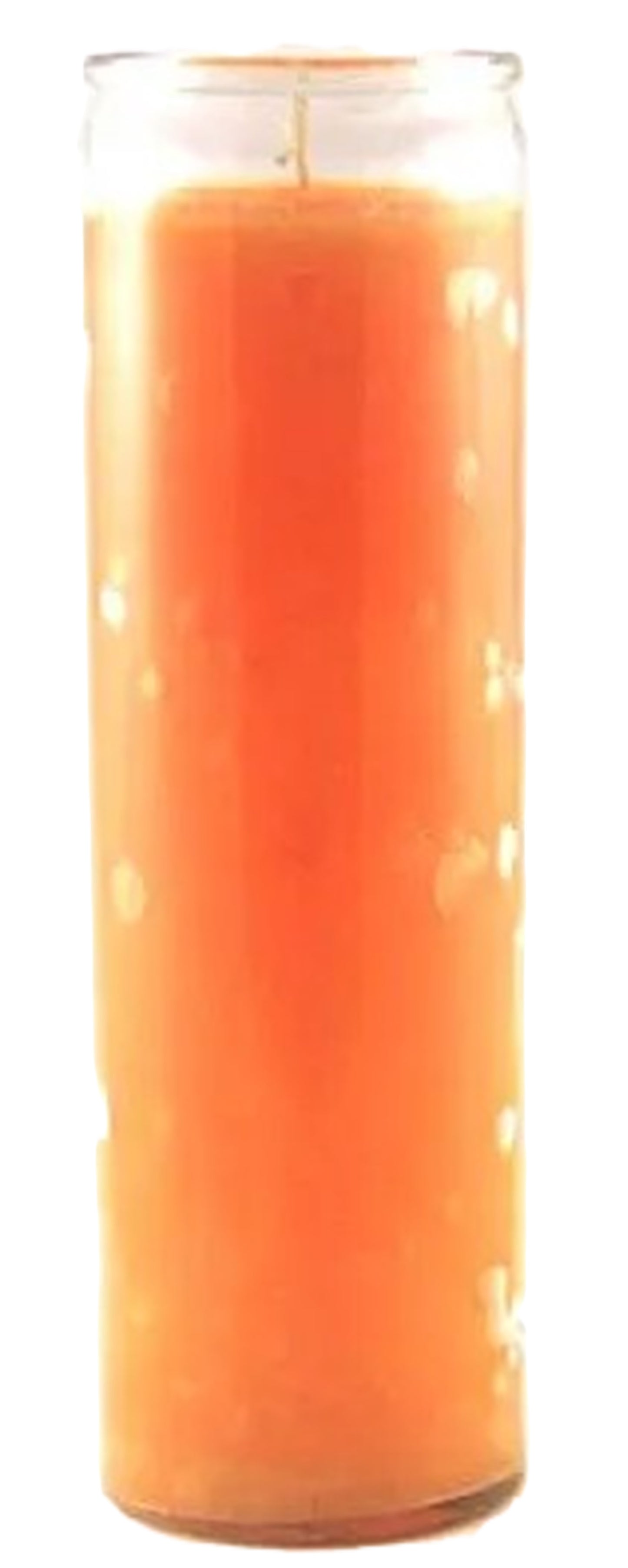 Glass Encased Candle-4 items-23 Colored Prayer Candles-100% Soy Wax- Fragrance Free-Dimensions: 2.33" inches Wide 8"High-Long Burn-Made in the USA