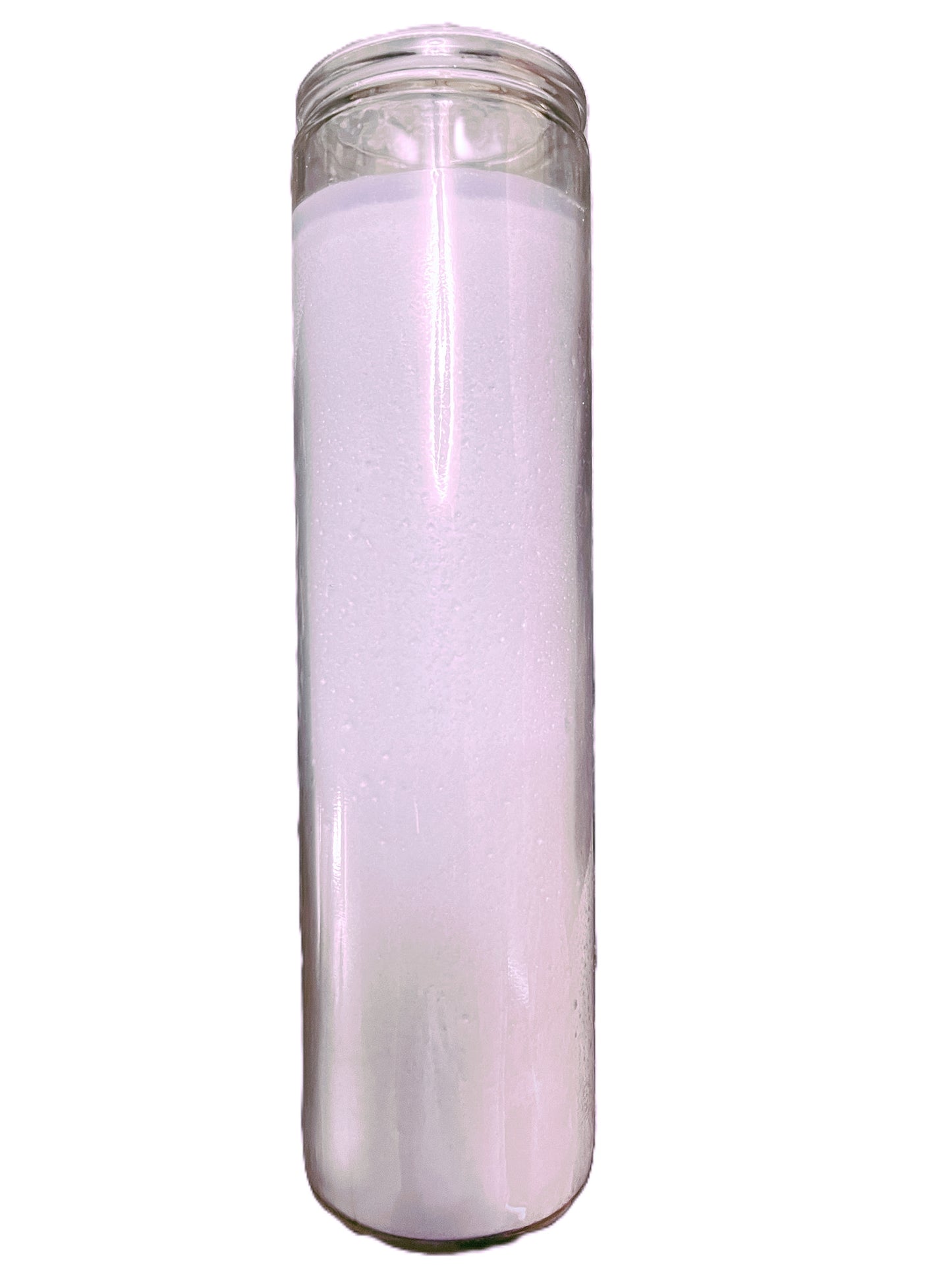 Glass Encased Candle-4 items-23 Colored Prayer Candles-100% Soy Wax- Fragrance Free-Dimensions: 2.33" inches Wide 8"High-Long Burn-Made in the USA